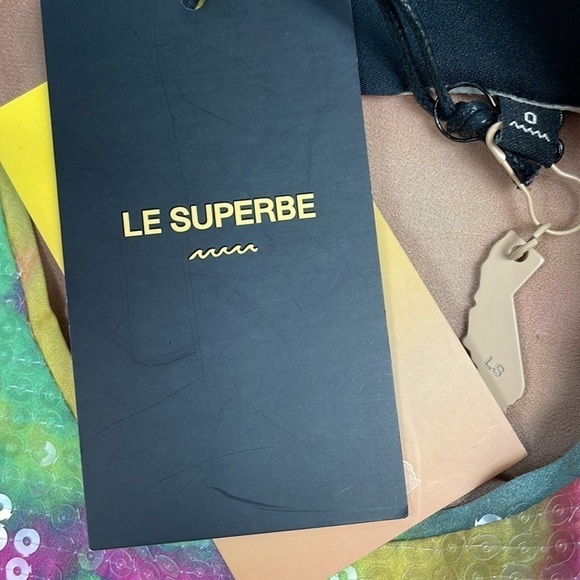 NWT Le Superbe Ibiza Days Sequin Shift Mini Dress Multi Color Tie Dye Sz 0 - Picture 14 of 15